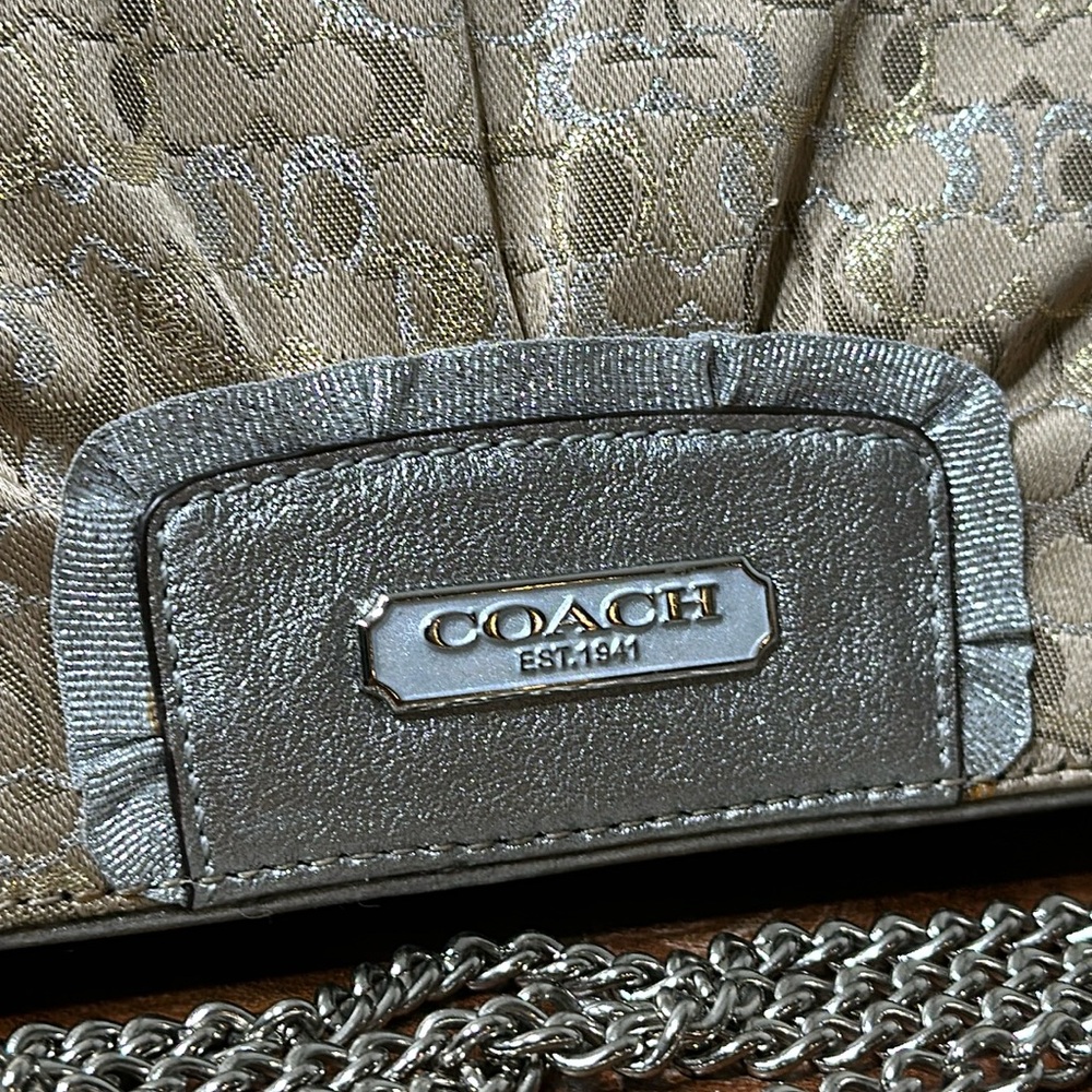 *HTF - NWT* COACH Optic Lurex Crossbody/Clutch - Picture 4 of 16